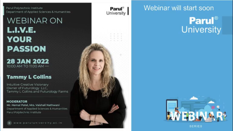 Tammy Collins at Parul University