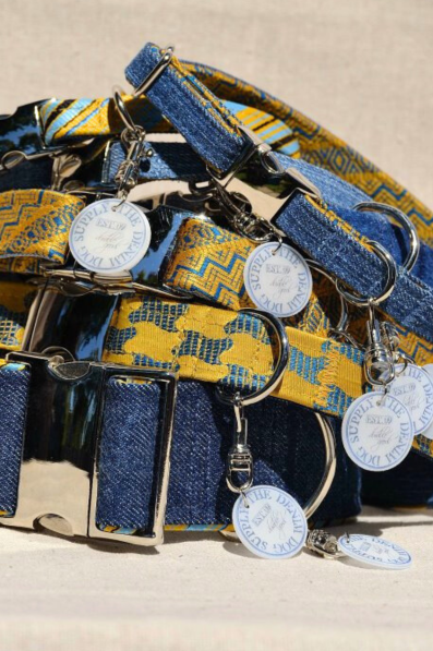 picture of dog collars from The Denim Dog by Tammy L Collins