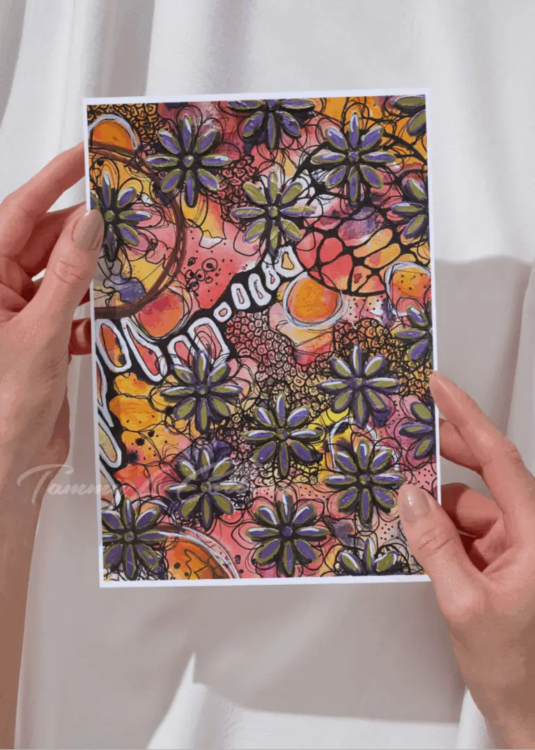 Abstract art by Tammy L Collins Letters in Color mail club